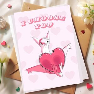 Handmade Pokémon Valentine’s day Card